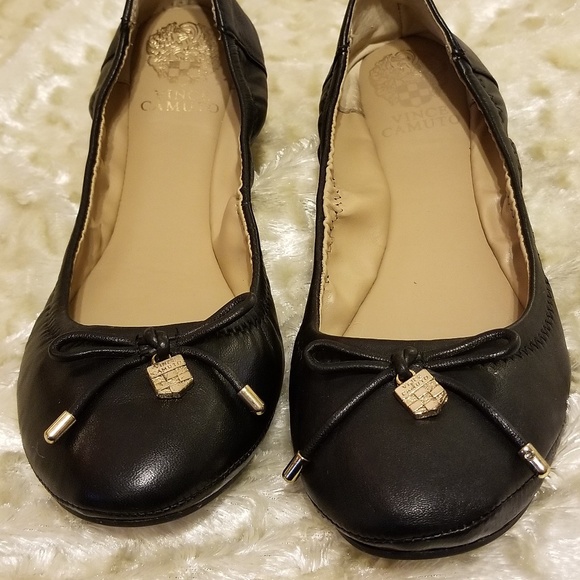 Vince Camuto Shoes - Vince Camuto Eryn Leather Ballet Flats 🔽$27